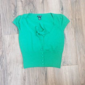 Vintage Inspired Cropped Buttoned Bow Cardigan